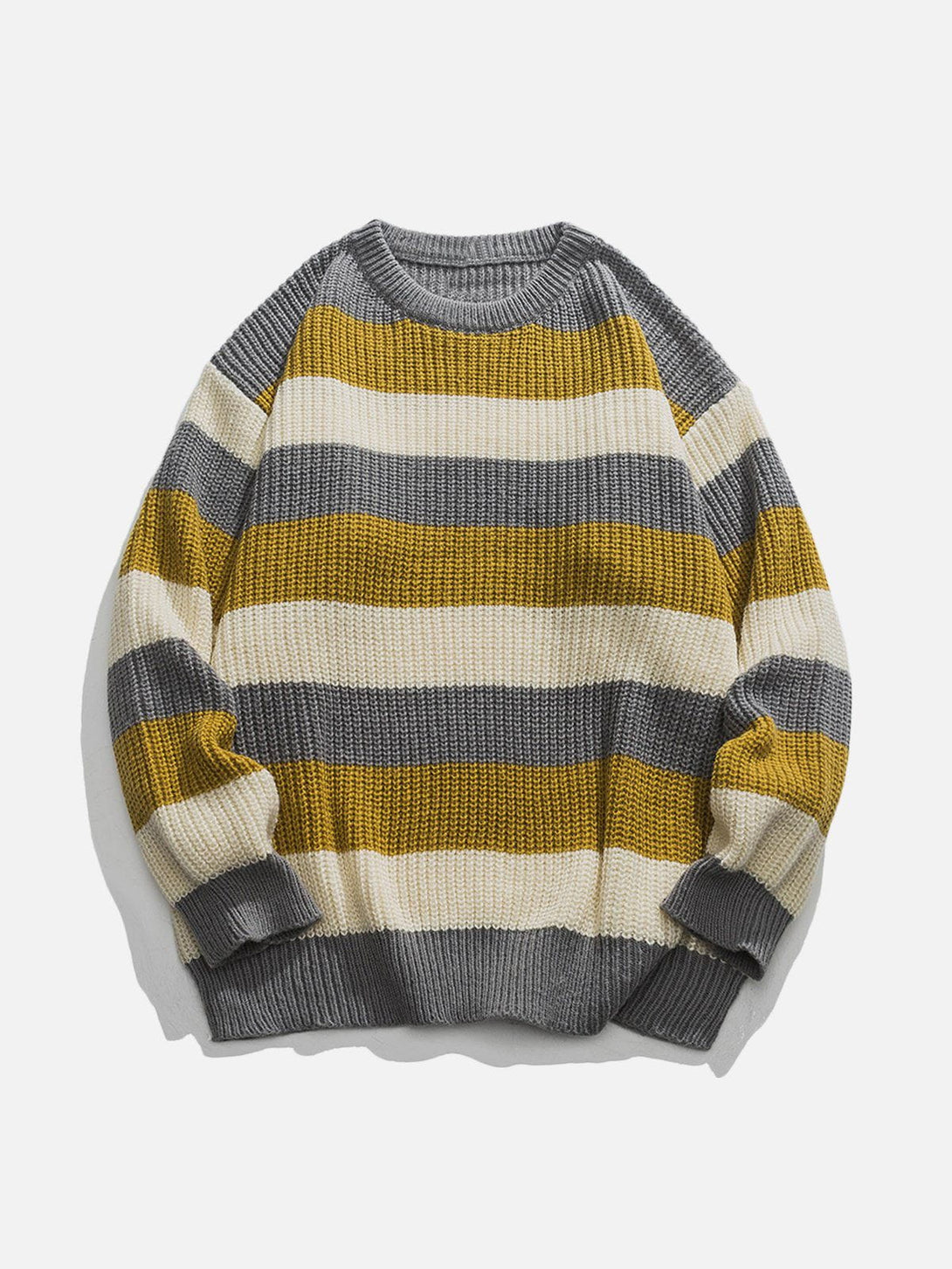 Ellesey - Stripe Patchwork Sweater-Streetwear Fashion - ellesey.com