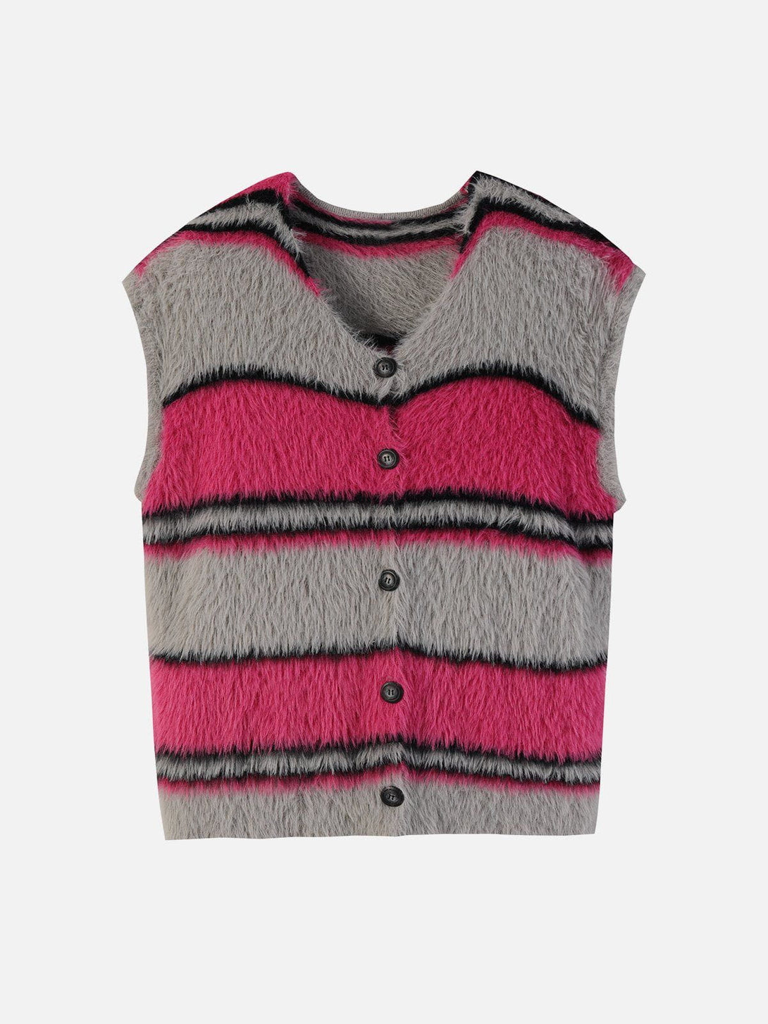 Ellesey - Striped Detachable Sleeve Cardigan-Streetwear Fashion - ellesey.com