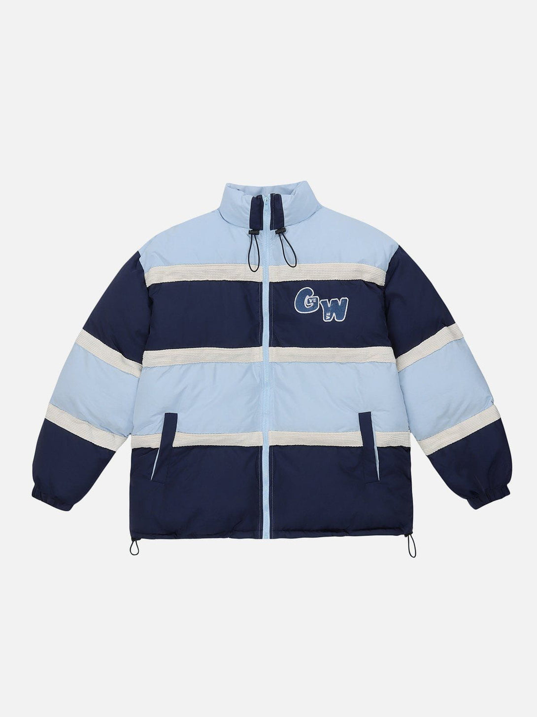 Ellesey - Stripes Contrast Winter Coat-Streetwear Fashion - ellesey.com