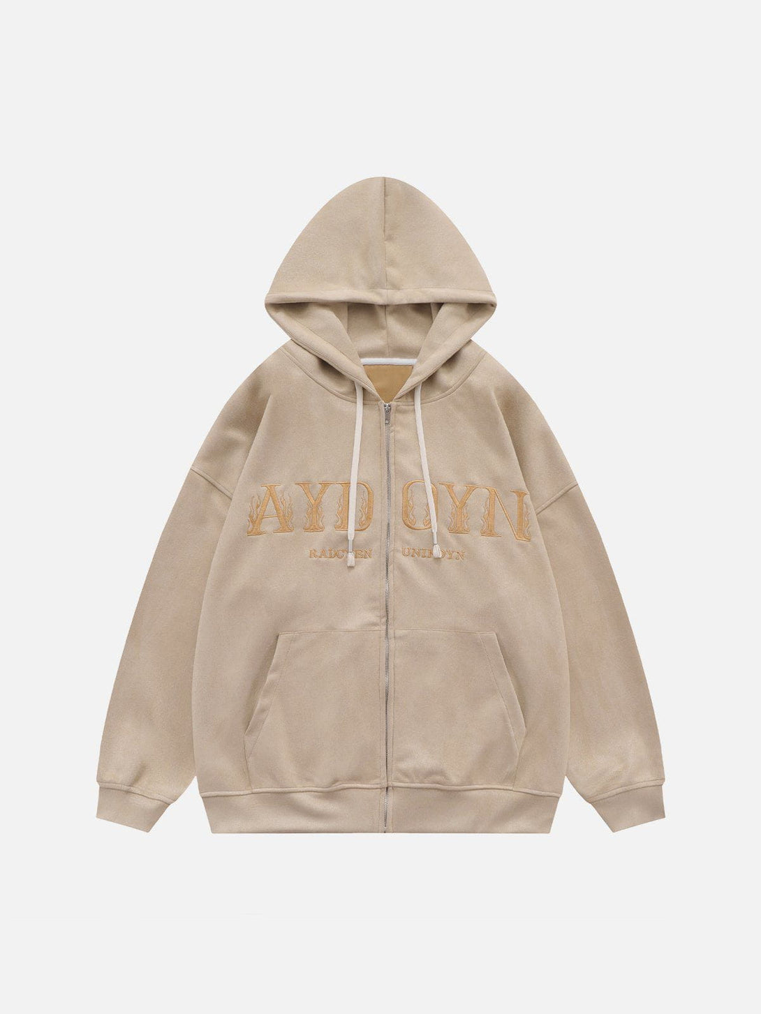 Ellesey - Suede Embroidered Letter Hoodie- Streetwear Fashion - ellesey.com