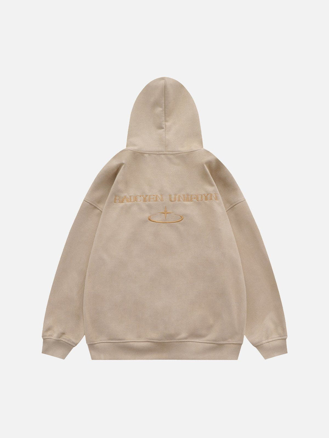 Ellesey - Suede Embroidered Letter Hoodie- Streetwear Fashion - ellesey.com