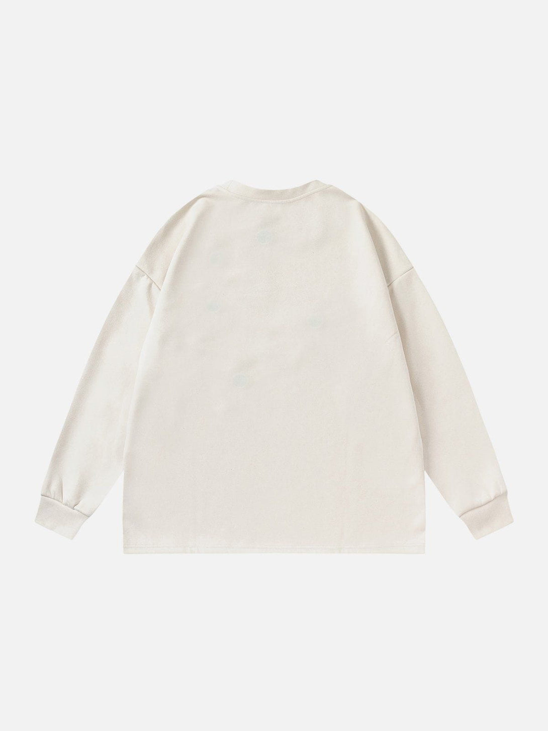 Ellesey - Suede Letter Print Sweatshirt- Streetwear Fashion - ellesey.com