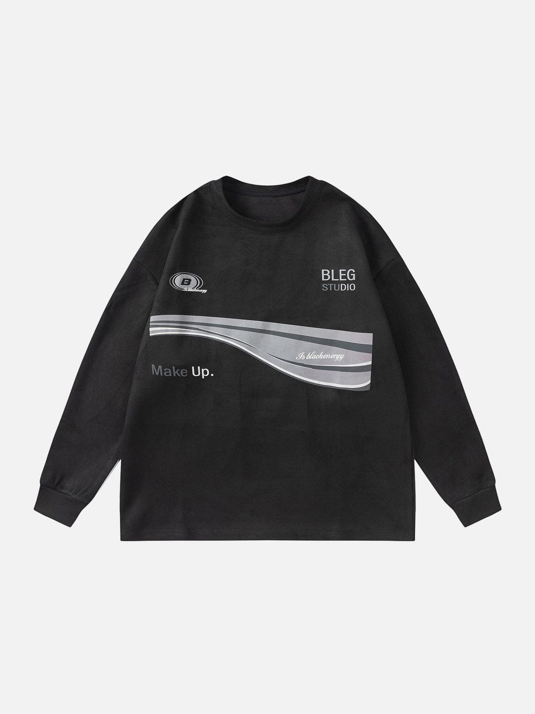 Ellesey - Suede Letter Print Sweatshirt- Streetwear Fashion - ellesey.com