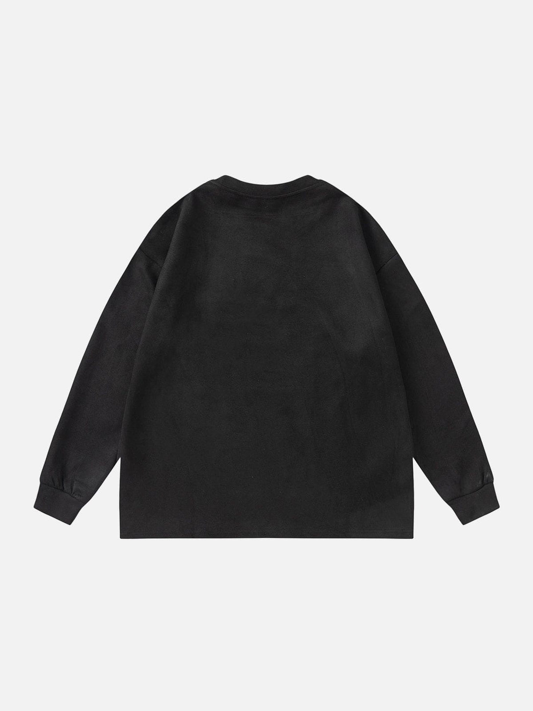 Ellesey - Suede Letter Print Sweatshirt- Streetwear Fashion - ellesey.com