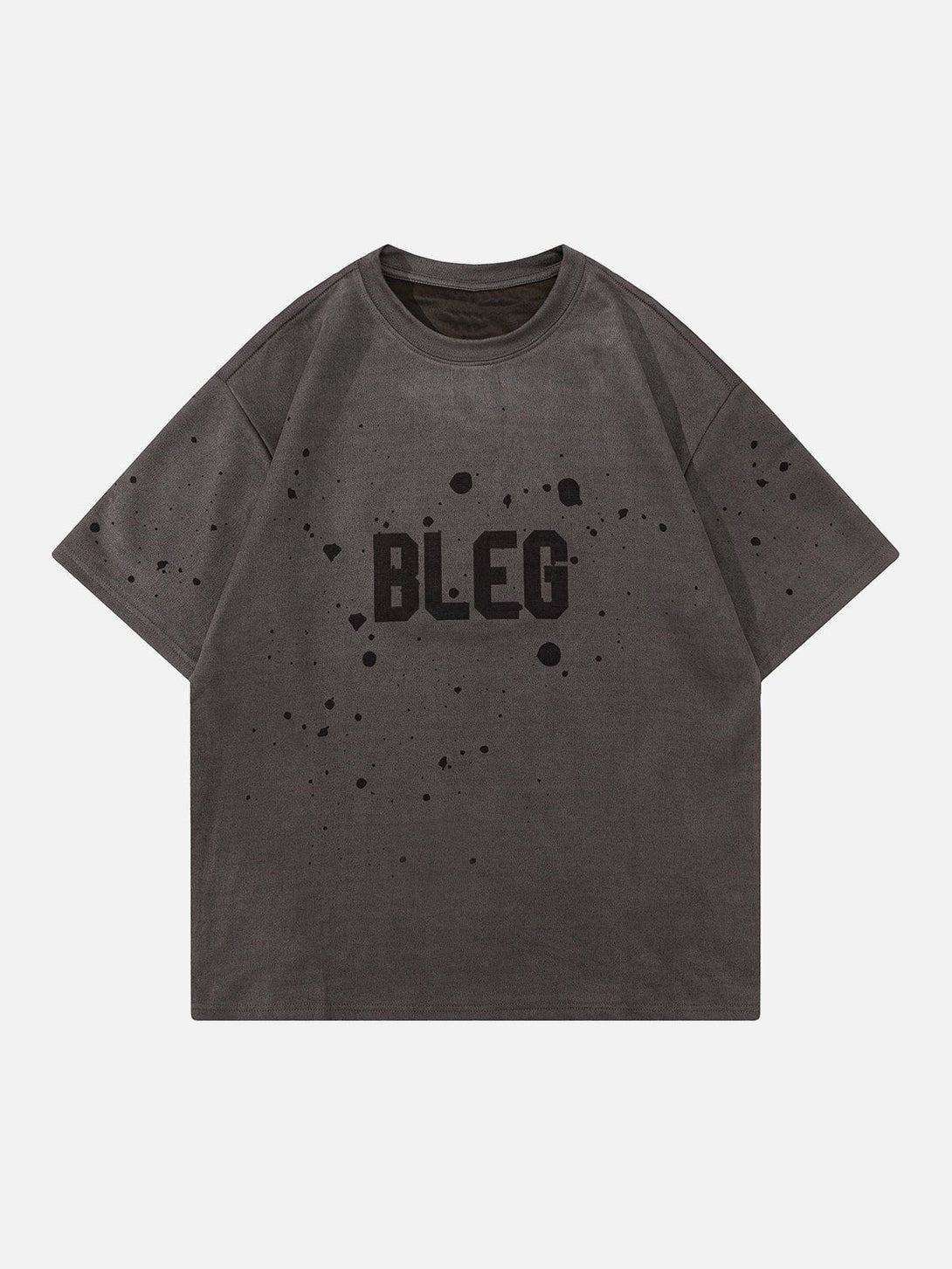 Ellesey - Suede Letter Print Tee- Streetwear Fashion - ellesey.com