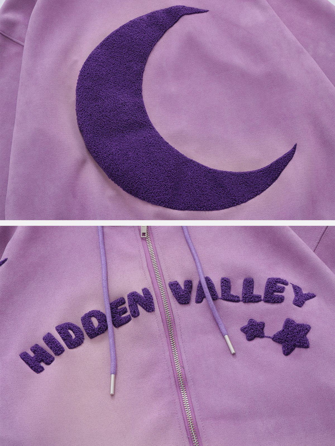 Ellesey - Suede Moon Print Hoodie- Streetwear Fashion - ellesey.com