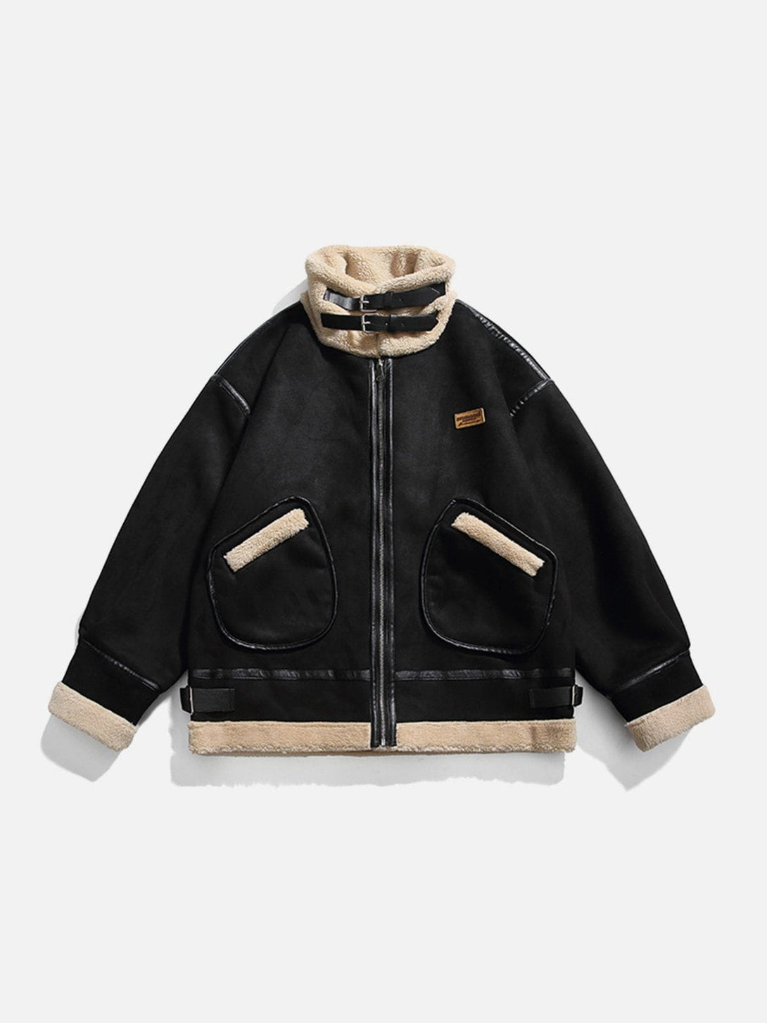 Ellesey - Suede Motorcycle Winter Coat-Streetwear Fashion - ellesey.com