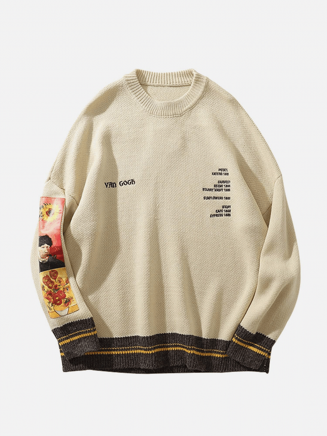 Ellesey - Sunflowers & Self-portrait of Van Gogh Sweater-Streetwear Fashion - ellesey.com