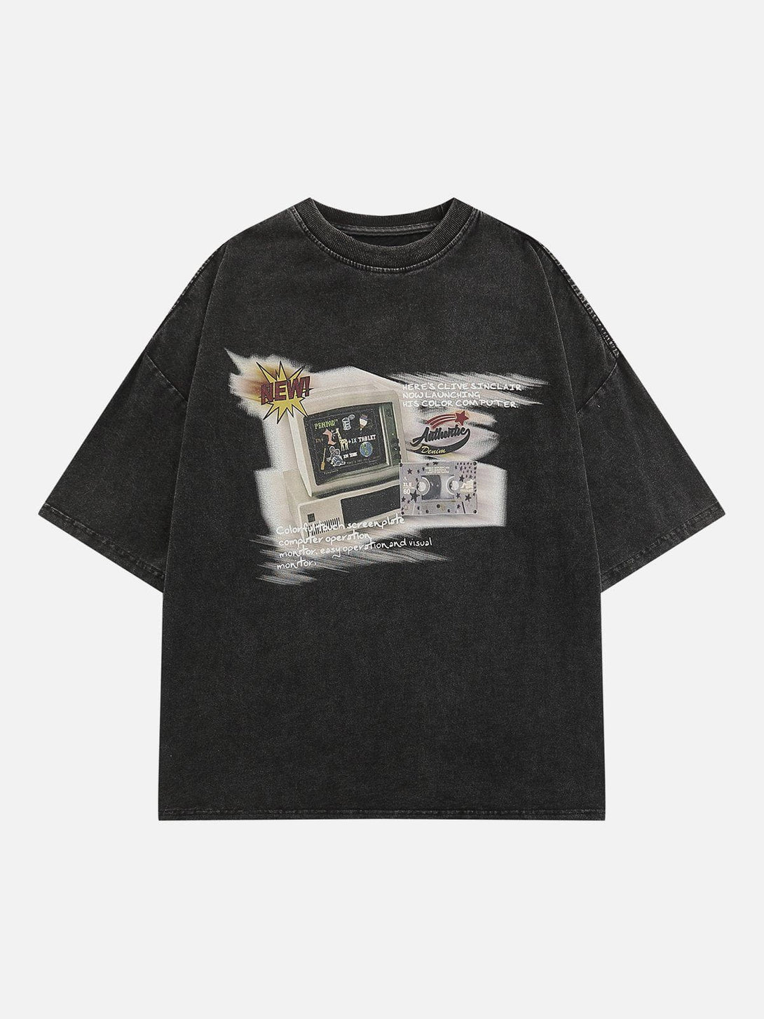 Ellesey - TV Print Washed Tee- Streetwear Fashion - ellesey.com