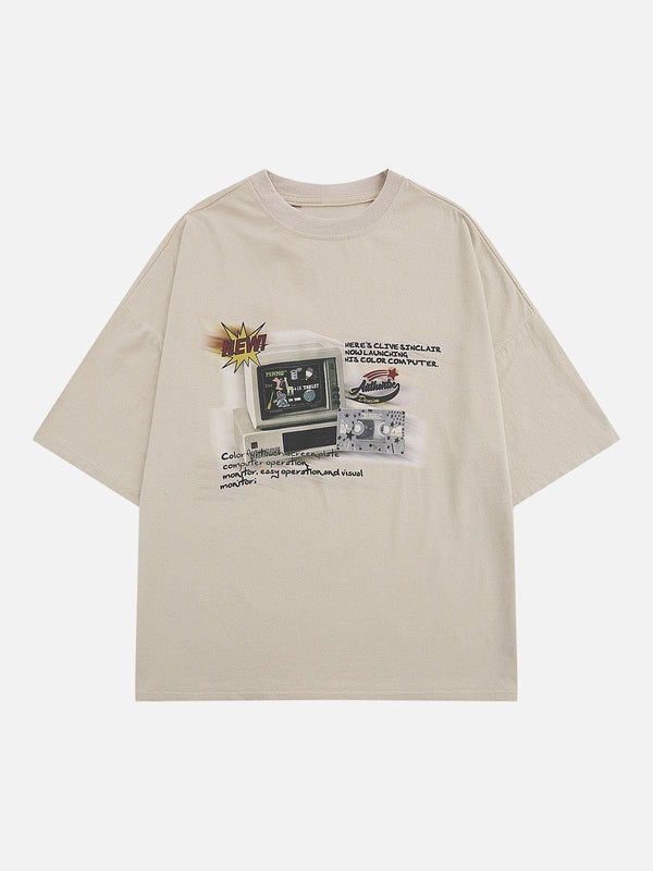 Ellesey - TV Print Washed Tee- Streetwear Fashion - ellesey.com