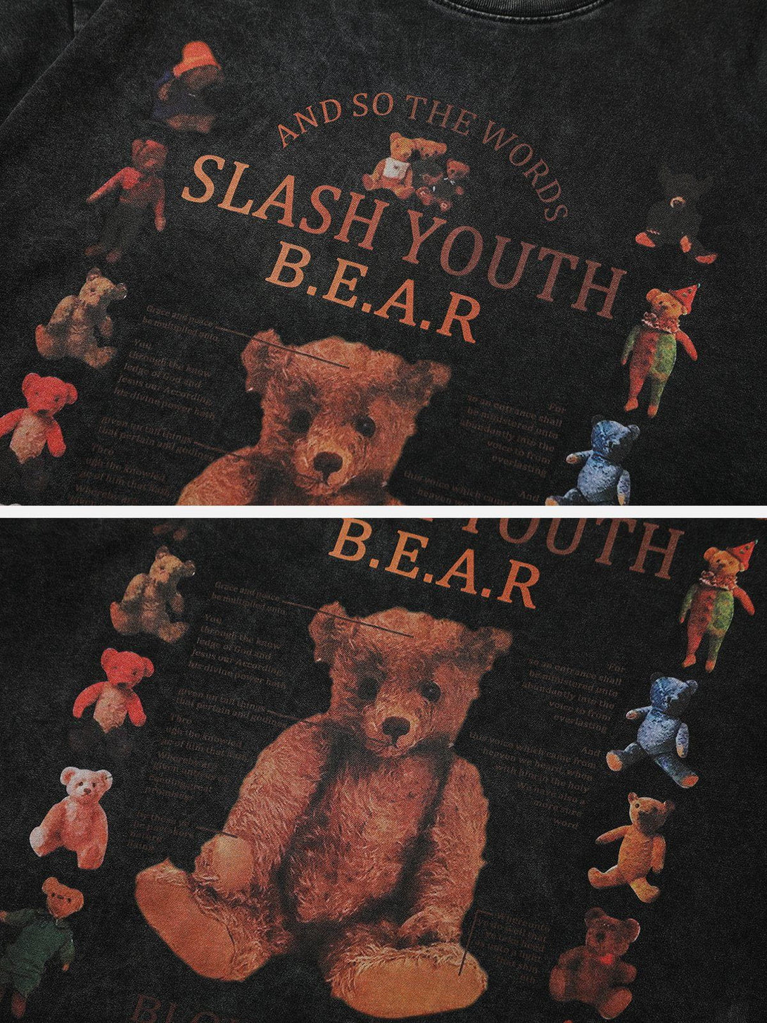 Ellesey - Teddy Bear Print Gradient Tee- Streetwear Fashion - ellesey.com