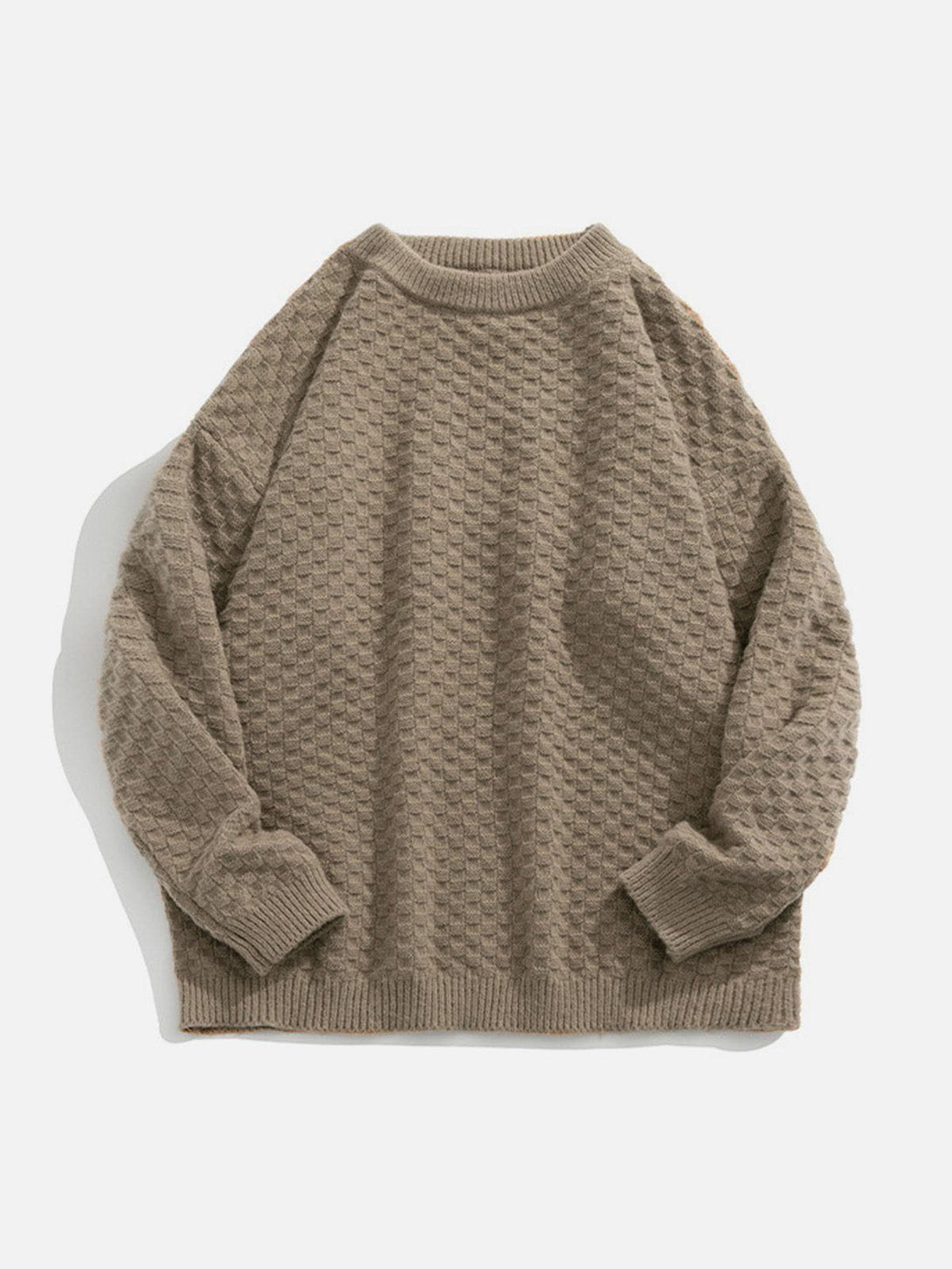 Ellesey - Textured Solid Color Sweater-Streetwear Fashion - ellesey.com