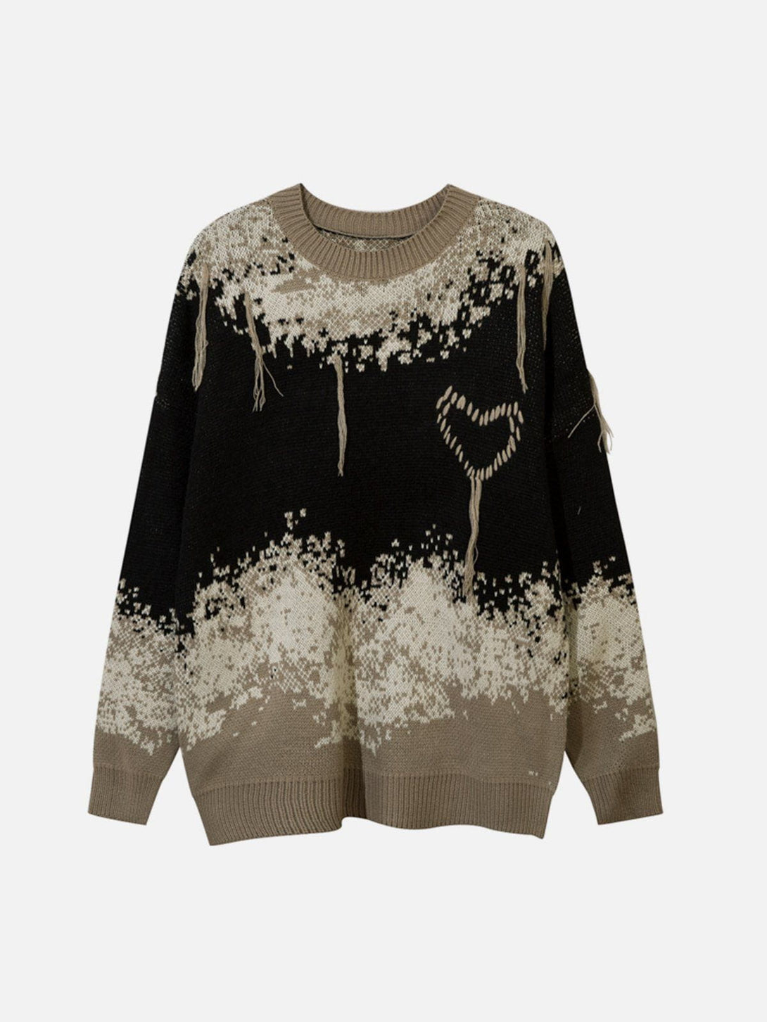 Ellesey - Tie Dye Fringe Sweater-Streetwear Fashion - ellesey.com