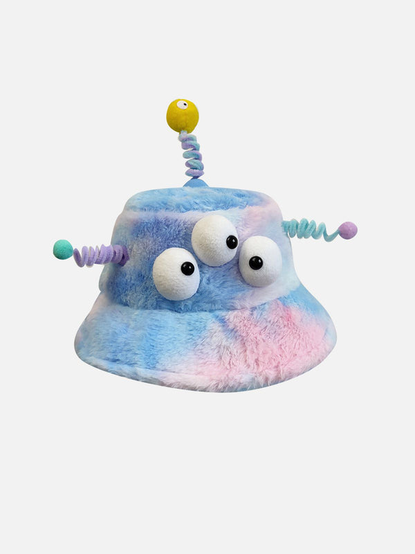 Ellesey - Tie Dye Gradient Plush Cartoon Hat- Streetwear Fashion - ellesey.com