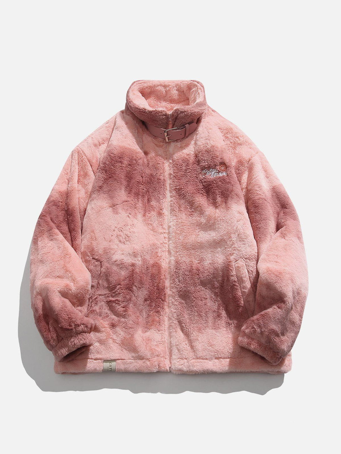 Ellesey - Tie Dye Gradient Sherpa Coat-Streetwear Fashion - ellesey.com