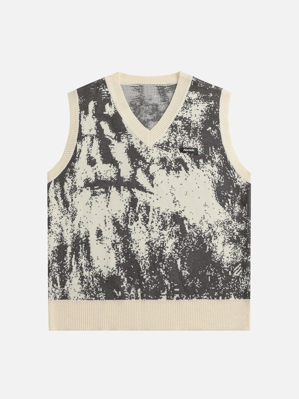 Ellesey - Tie Dye Jacquard Sweater Vest-Streetwear Fashion - ellesey.com