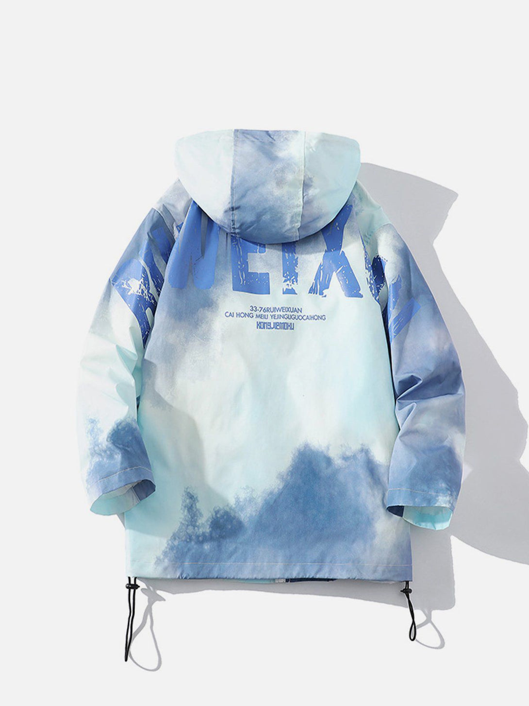 Ellesey - Tie-Dye Letter Print Hooded Jacket- Streetwear Fashion - ellesey.com