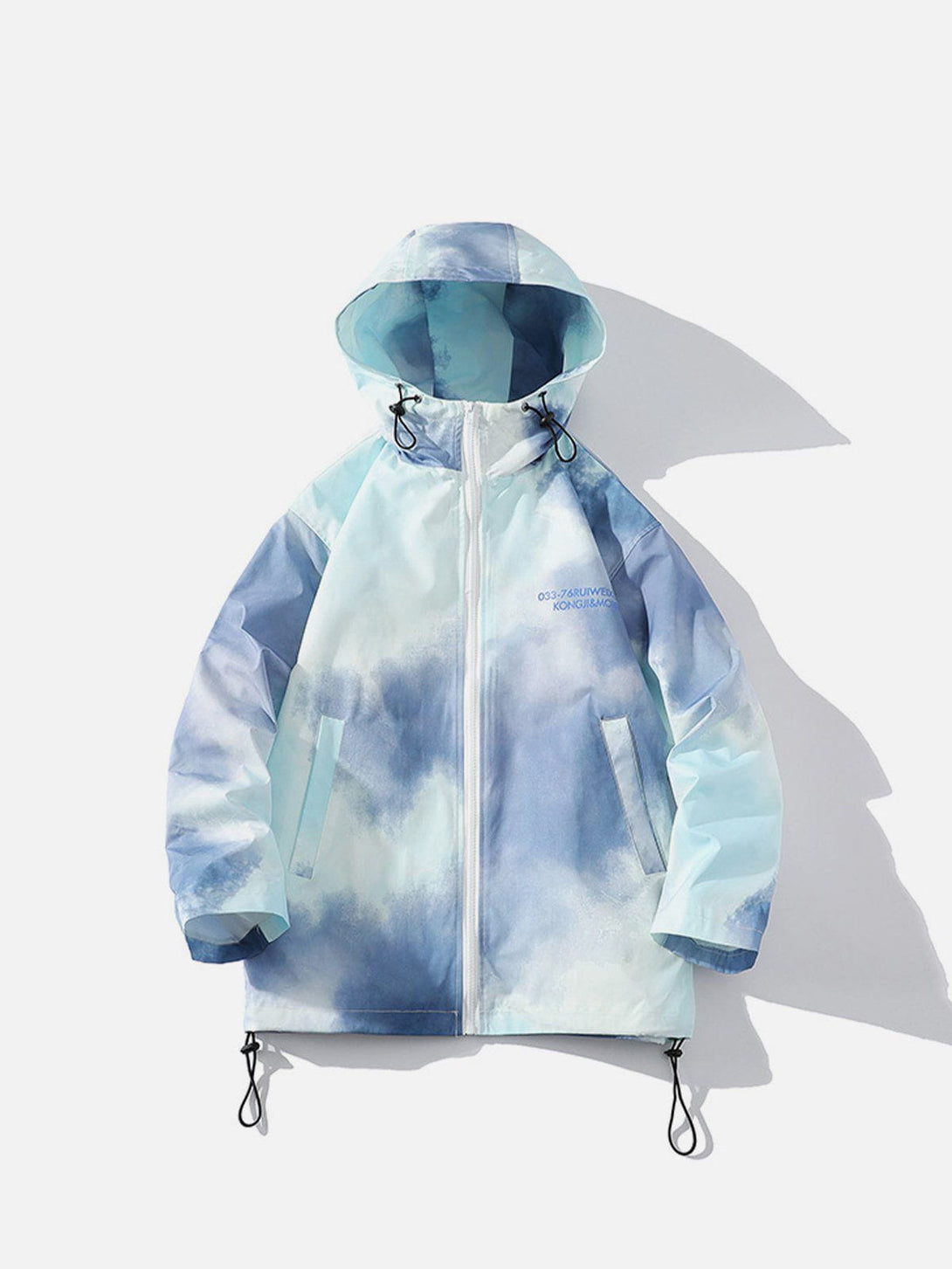 Ellesey - Tie-Dye Letter Print Hooded Jacket- Streetwear Fashion - ellesey.com