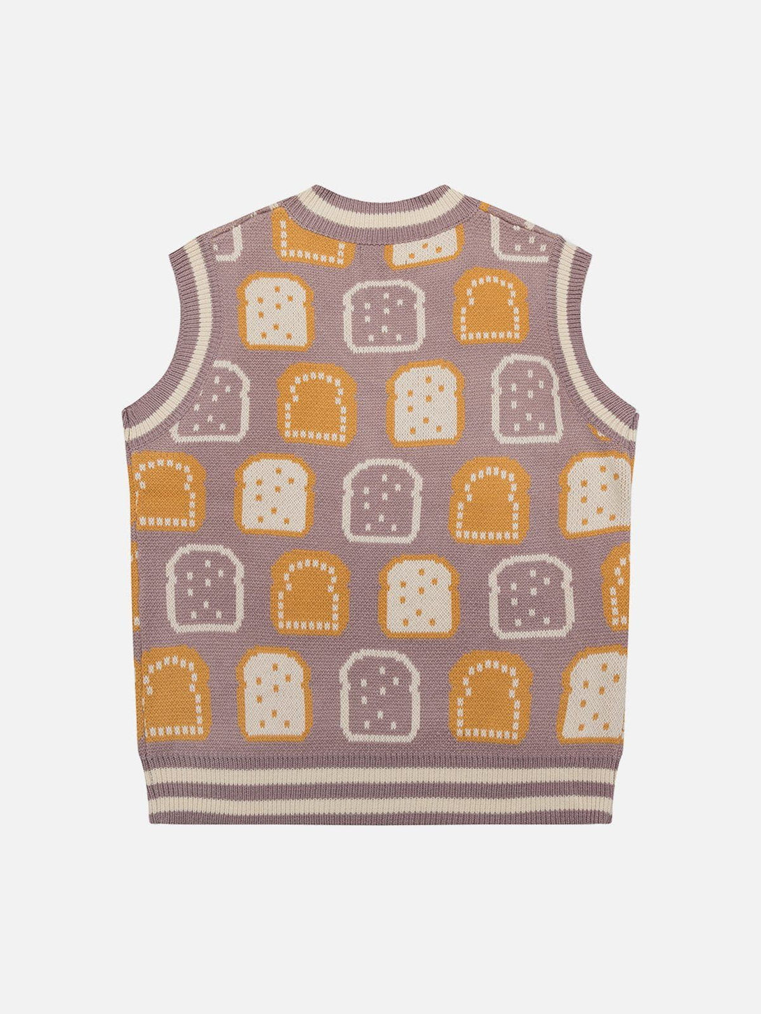 Ellesey - Toast Jacquard Sweater Vest-Streetwear Fashion - ellesey.com