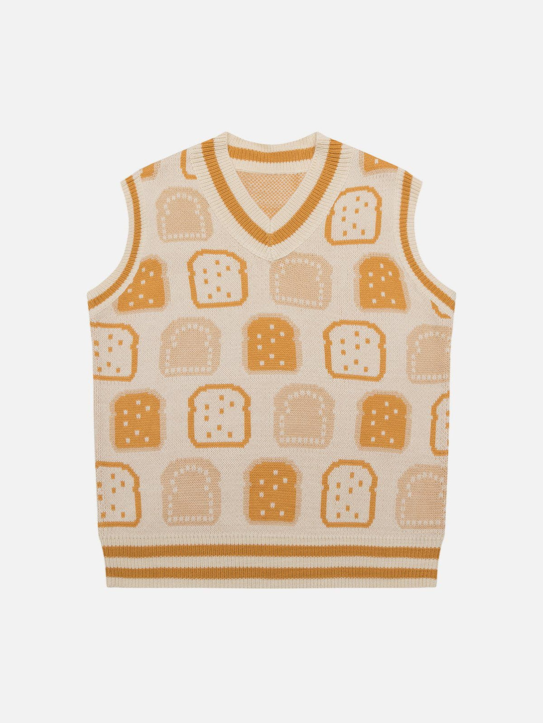 Ellesey - Toast Jacquard Sweater Vest-Streetwear Fashion - ellesey.com