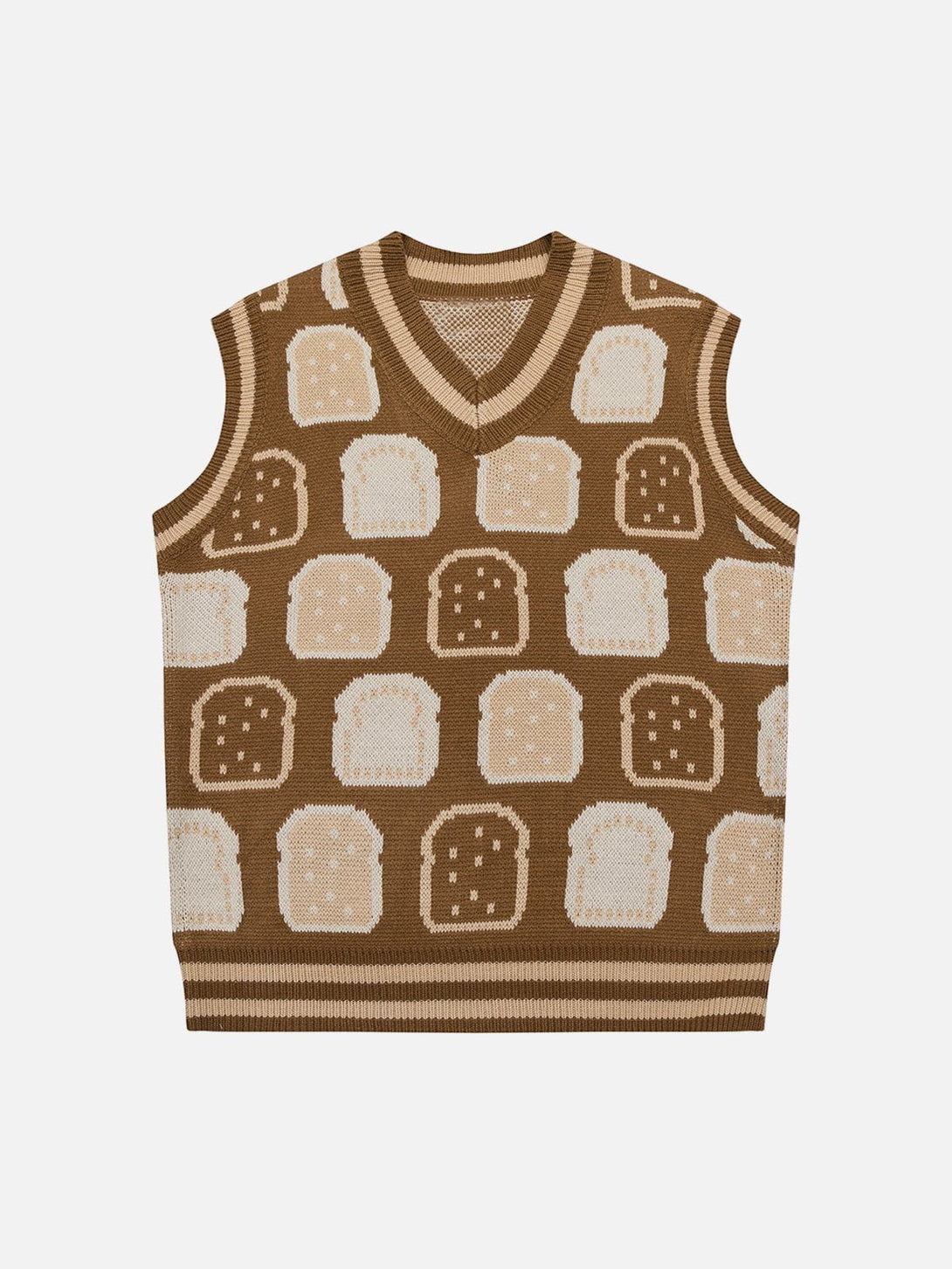 Ellesey - Toast Jacquard Sweater Vest-Streetwear Fashion - ellesey.com