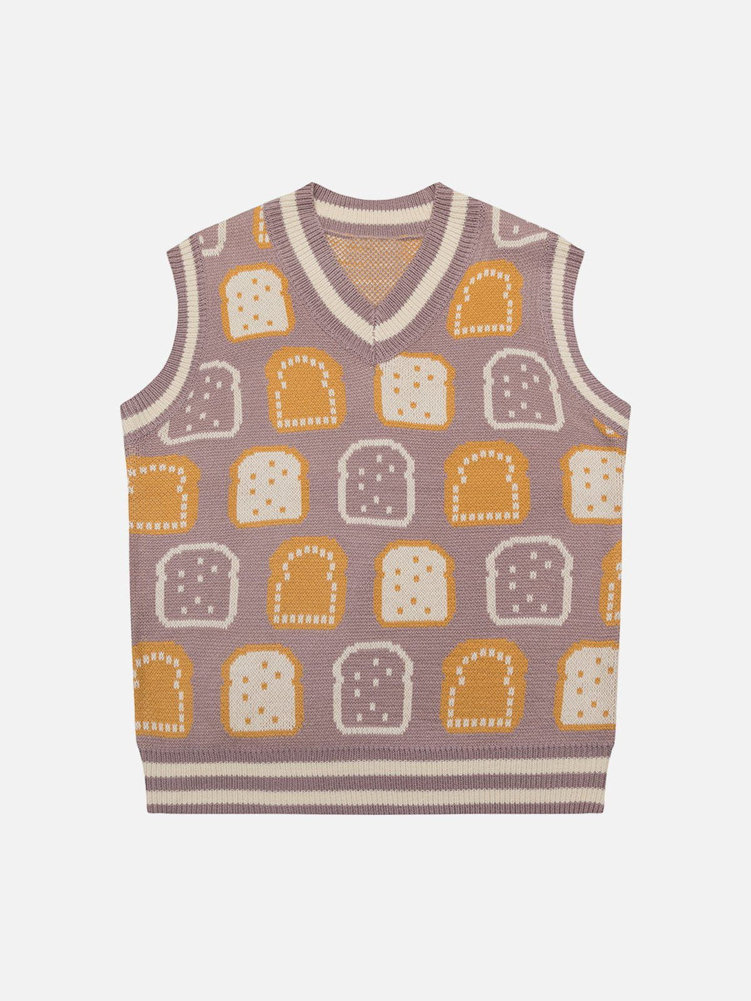 Ellesey - Toast Jacquard Sweater Vest-Streetwear Fashion - ellesey.com