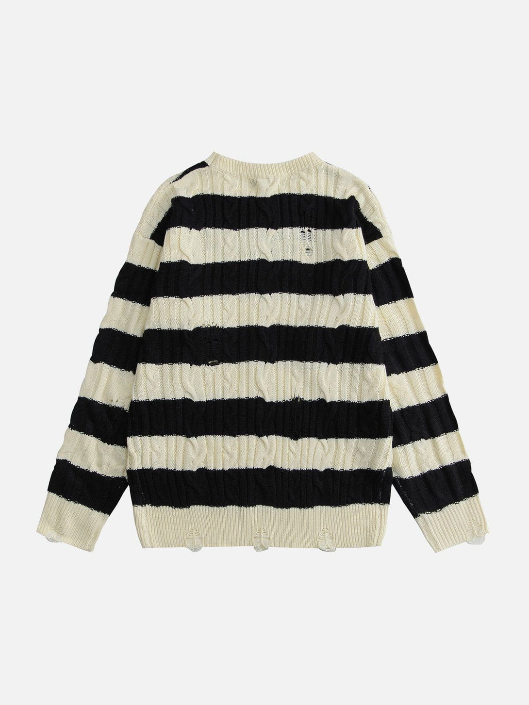 Ellesey - Torn Stripe Collision Color Sweater-Streetwear Fashion - ellesey.com