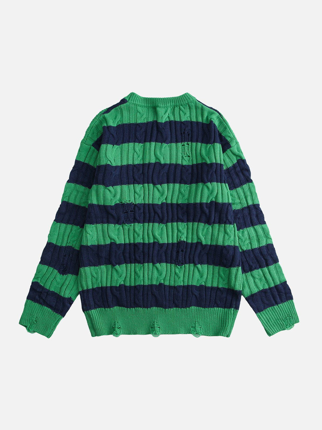 Ellesey - Torn Stripe Collision Color Sweater-Streetwear Fashion - ellesey.com