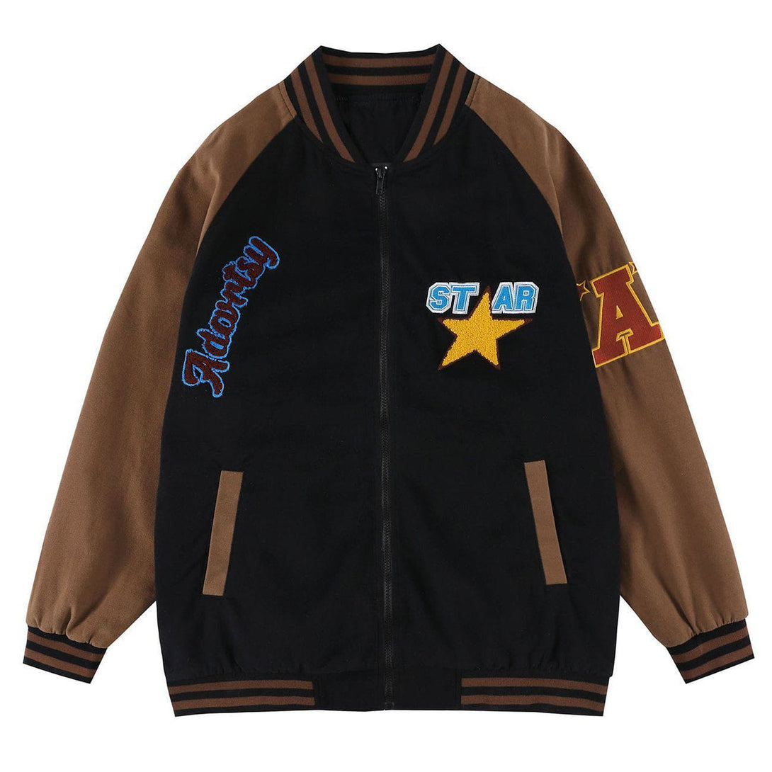 Ellesey - Towel Embroidered Letters Star Jacket- Streetwear Fashion - ellesey.com