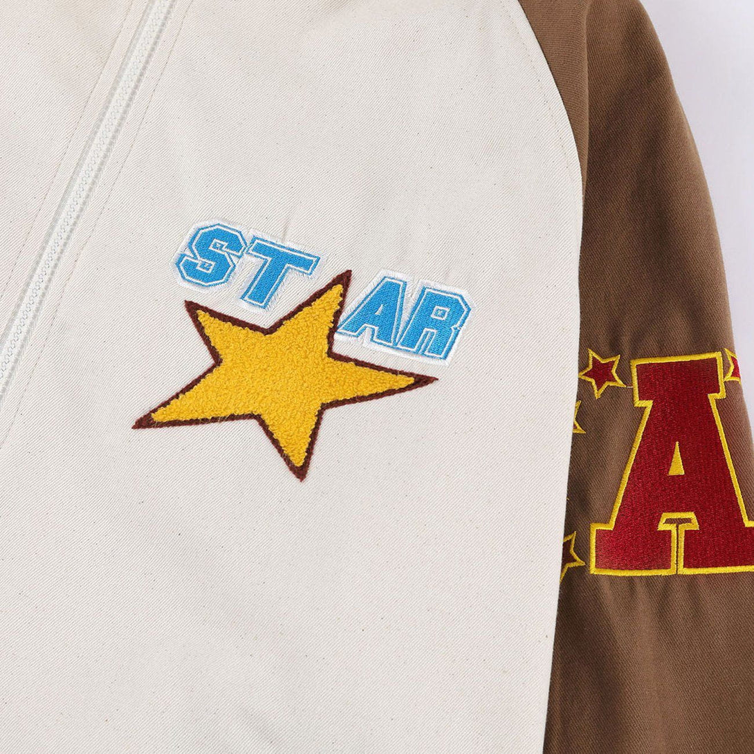 Ellesey - Towel Embroidered Letters Star Jacket- Streetwear Fashion - ellesey.com