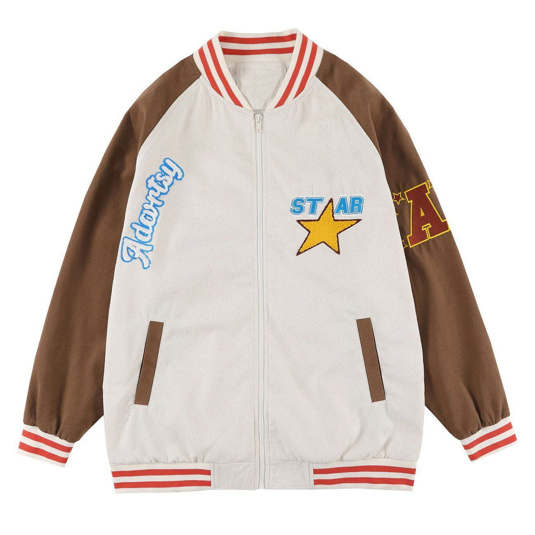 Ellesey - Towel Embroidered Letters Star Jacket- Streetwear Fashion - ellesey.com