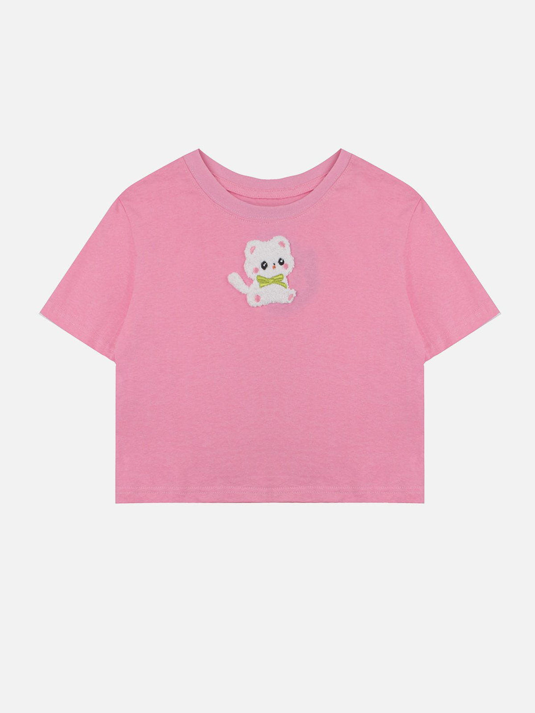 Ellesey - Towel Embroidery Cat Print Tee- Streetwear Fashion - ellesey.com