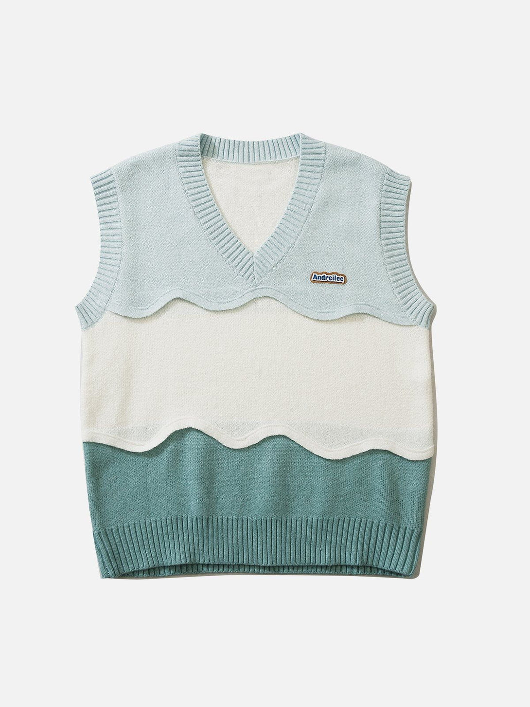 Ellesey - Tricolor Stitching Stripes Sweater Vest-Streetwear Fashion - ellesey.com