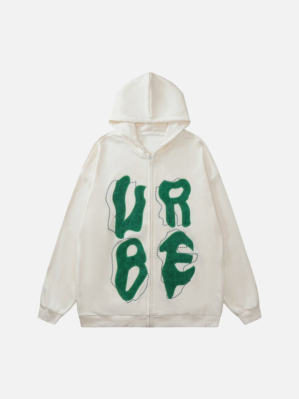 Ellesey - "URBE" Print Loose Hoodie- Streetwear Fashion - ellesey.com