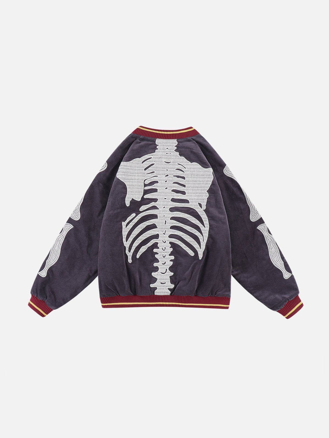 Ellesey - Velvet Skeleton Graphic Jacket- Streetwear Fashion - ellesey.com