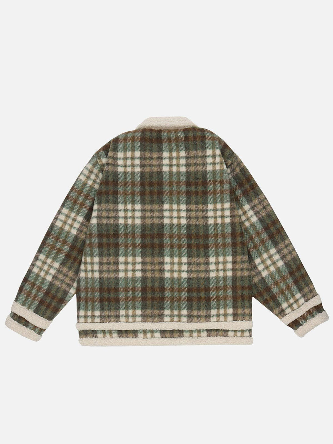 Ellesey - Vintage Check Sherpa Coat-Streetwear Fashion - ellesey.com