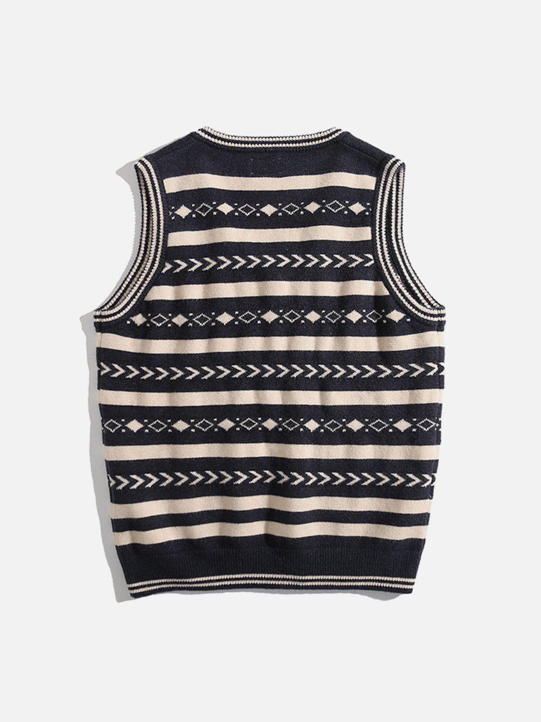 Ellesey - Vintage Clashing Embroidery Sweater Vest-Streetwear Fashion - ellesey.com