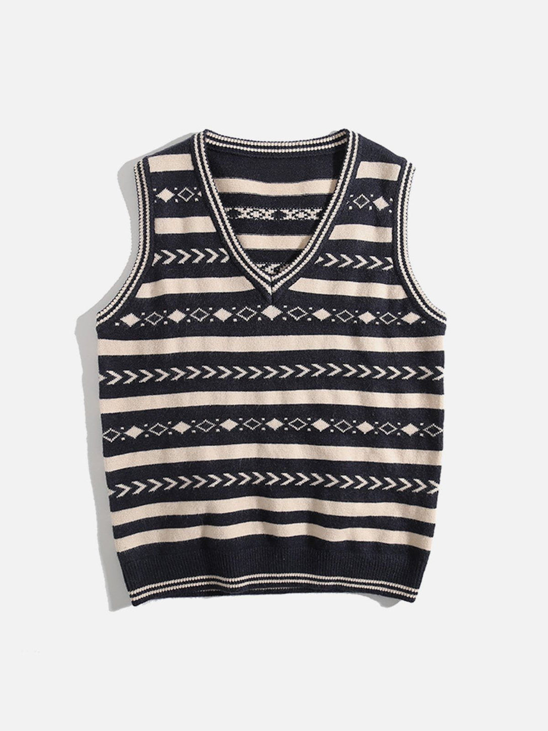 Ellesey - Vintage Clashing Embroidery Sweater Vest-Streetwear Fashion - ellesey.com