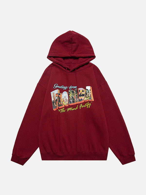 Ellesey - Vintage Creative Letter Print Hoodie- Streetwear Fashion - ellesey.com