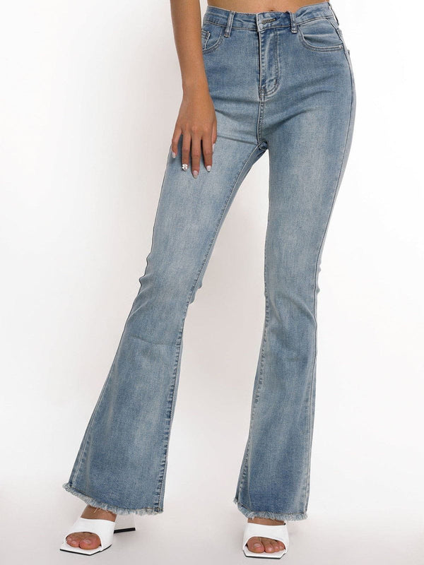 Ellesey - Vintage Frayed Flared Jeans- Streetwear Fashion - ellesey.com
