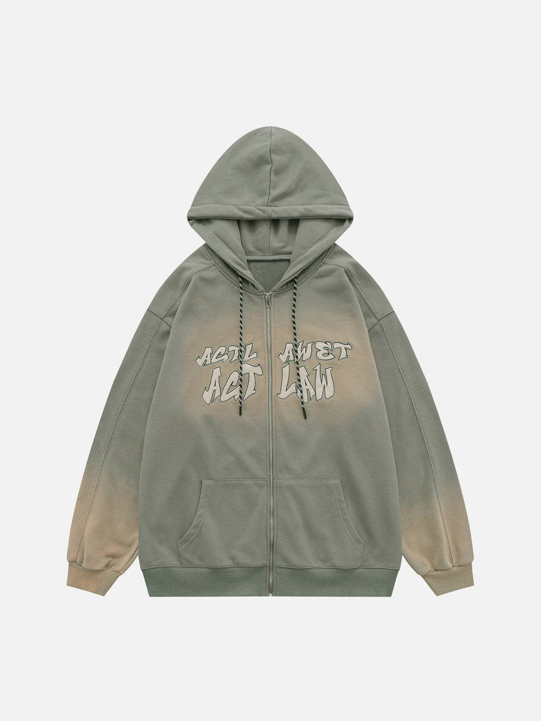 Ellesey - Vintage Gradient Letter Hoodie- Streetwear Fashion - ellesey.com