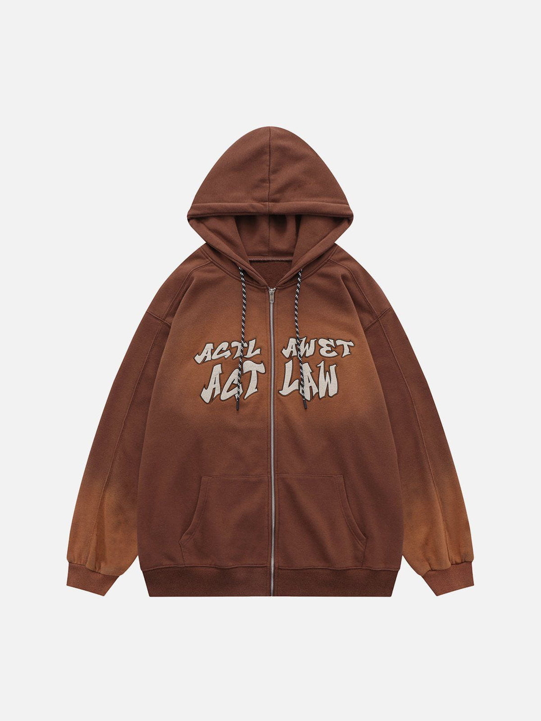 Ellesey - Vintage Gradient Letter Hoodie- Streetwear Fashion - ellesey.com