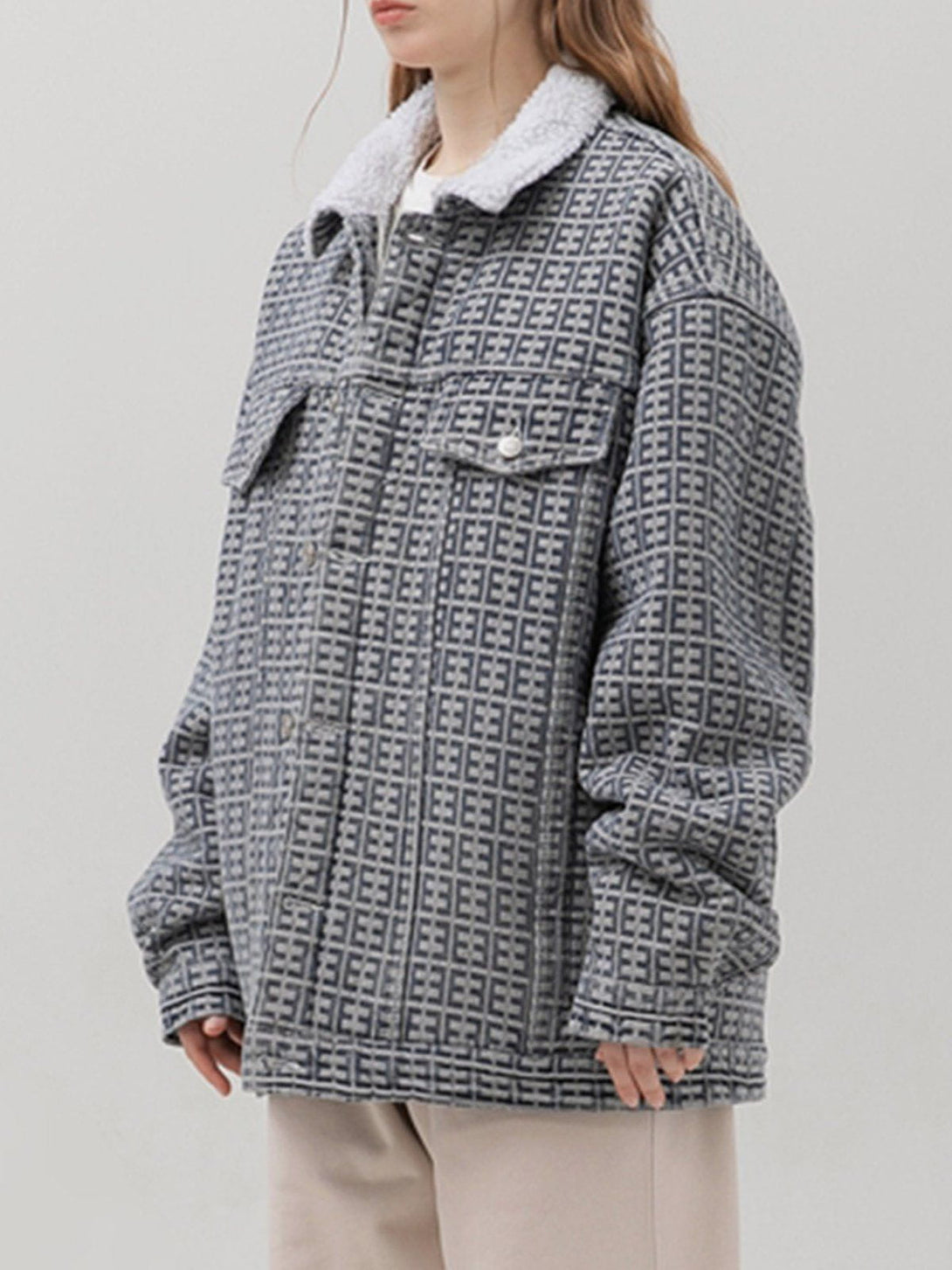 Ellesey - Vintage Jacquard Winter Coat-Streetwear Fashion - ellesey.com