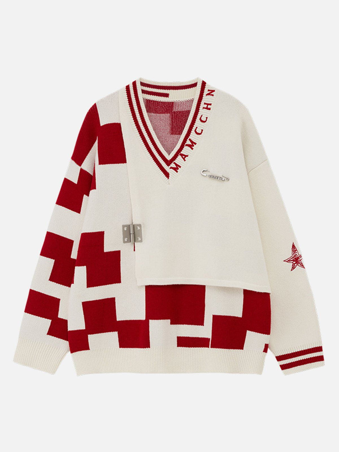 Ellesey - Vintage Letter Embroidery Sweater-Streetwear Fashion - ellesey.com