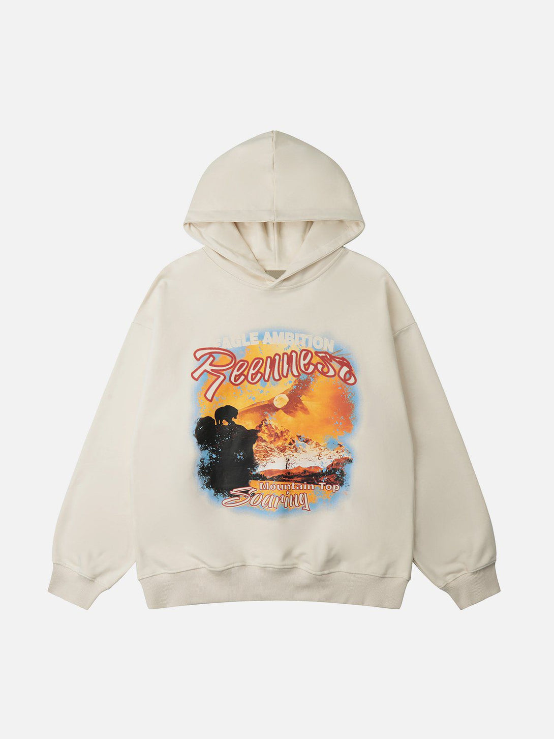 Ellesey - Vintage Mountain Peaks Print Hoodie- Streetwear Fashion - ellesey.com