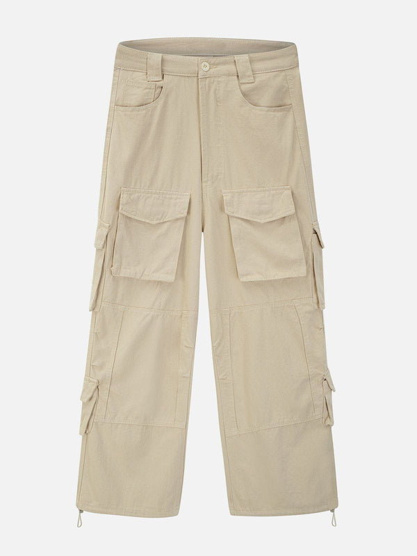 Ellesey - Vintage Multi-Pocket Solid Cargo Pants- Streetwear Fashion - ellesey.com