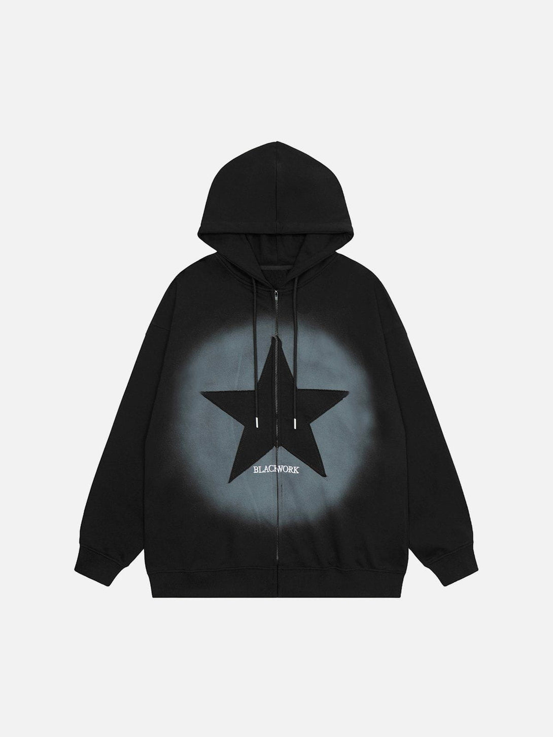 Ellesey - Vintage Pentagram Zip Up Hoodie- Streetwear Fashion - ellesey.com