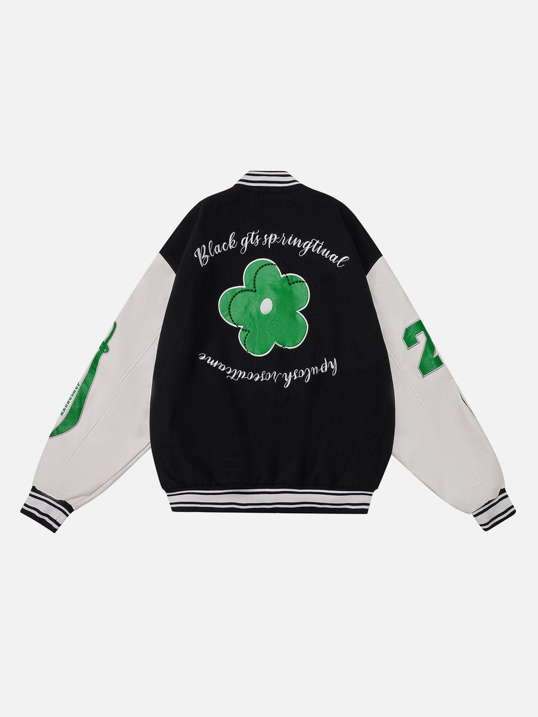 Ellesey - Vintage "R" Embroidery Varsity Jacket- Streetwear Fashion - ellesey.com