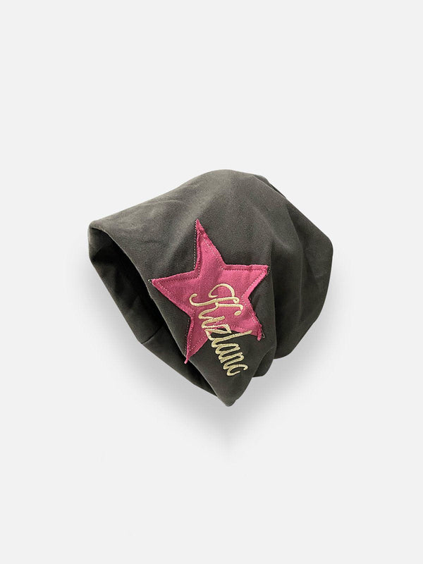 Ellesey - Vintage Raw Edge Star Embroidery Hat- Streetwear Fashion - ellesey.com