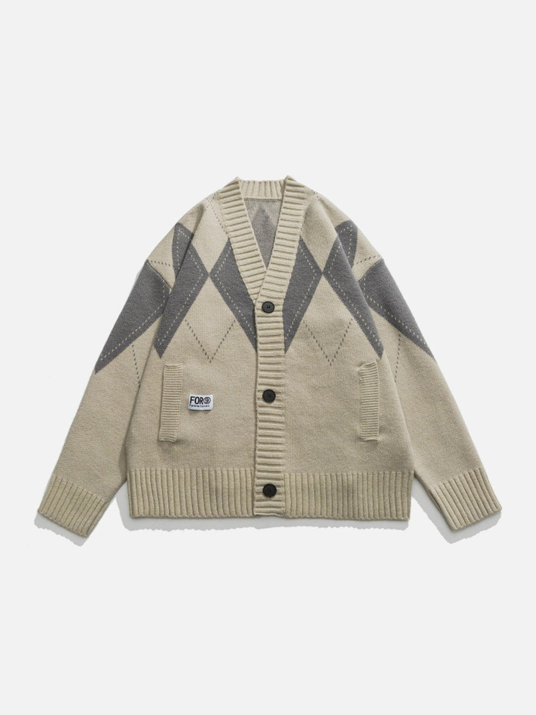 Ellesey - Vintage Rhombus Cardigan-Streetwear Fashion - ellesey.com